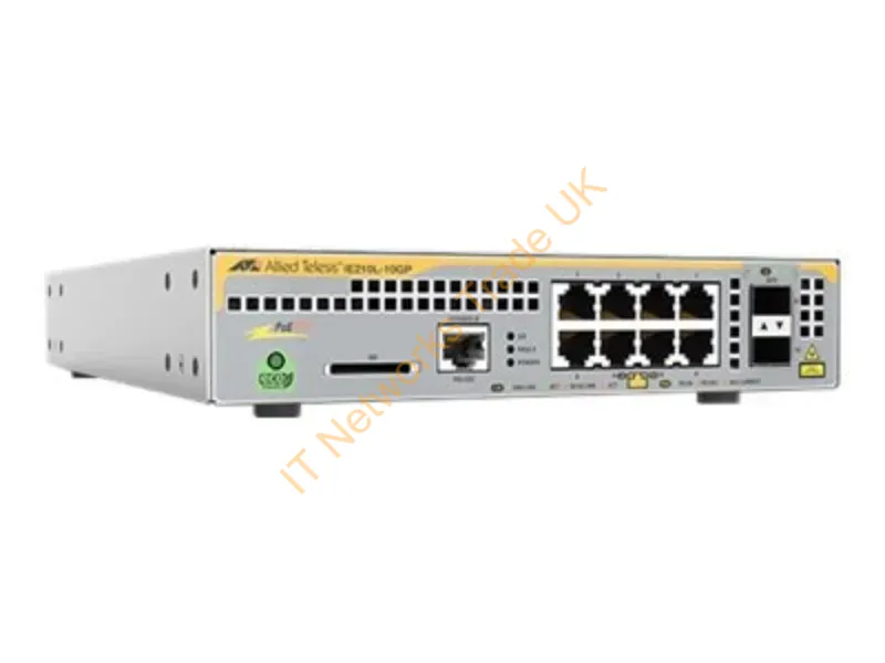 AT-IE210L-10GP-60 - Allied Telesis At-Ie210L-10Gp-60 Managed L2 Gigabit Ethernet (10/100/1000) Power Over Ethernet (Poe) Gray