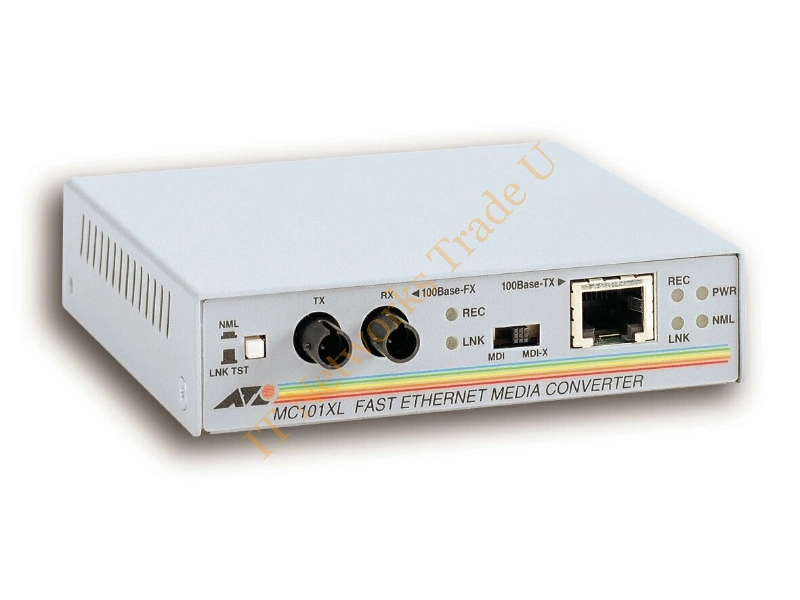 AT-MC101XL - Allied Telesis 100TX to 100FX (ST) Multi-Mode Media Converter 100Mbit/s network media converter Networking