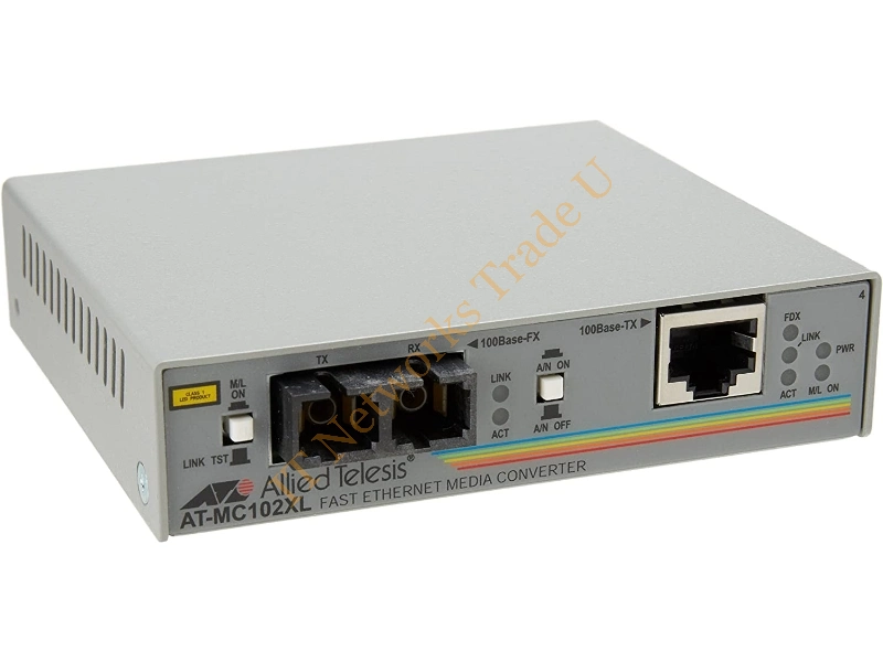 AT-MC102XL-10 Allied Telesis 100Base-TX to 100Base-FX (SC) 1310nm Multi-mode 2km Media Converter