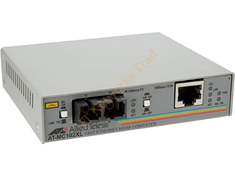 AT-MC102XL Allied Telesis 100Base-TX to 100Base-FX (SC) Standalone Media Converter