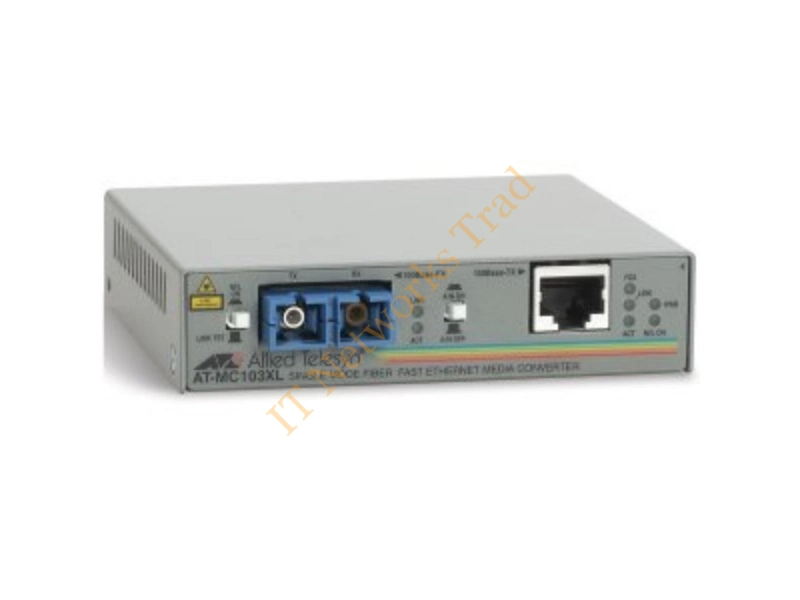 AT-MC103XL-60 Allied Telesis 100Base-TX/ FX-SC SMF 15km Standalone Media Converter
