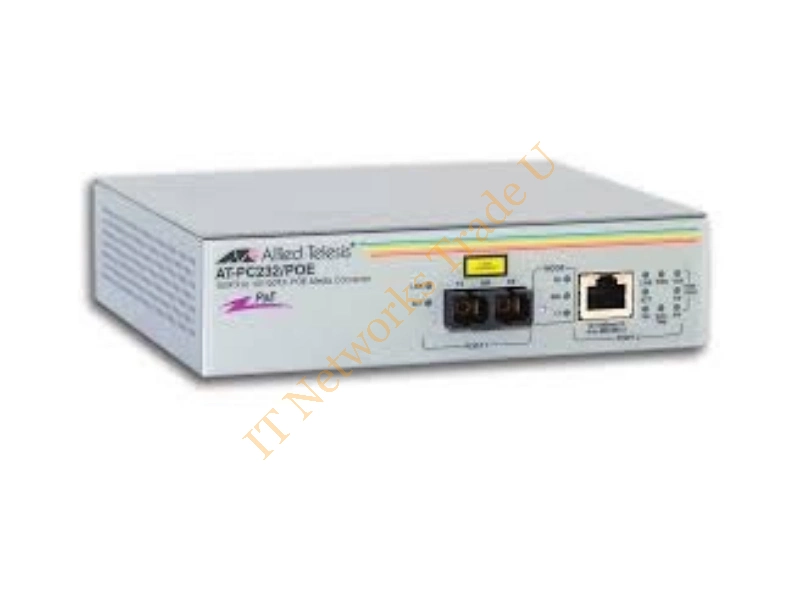 AT-PC232/POE-50 - Allied Telesis AT-PC232/POE-50 100Mbit/s 1310nm Grey network media converter Networking
