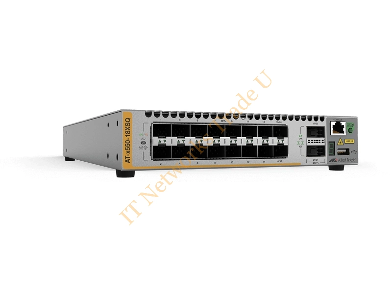 AT-X550-18XSQ-50 - Allied Telesis AT-x550-18XSQ-50 Managed L3 10G Ethernet (100/1000/10000) Power over Ethernet (PoE) Grey Network Switch