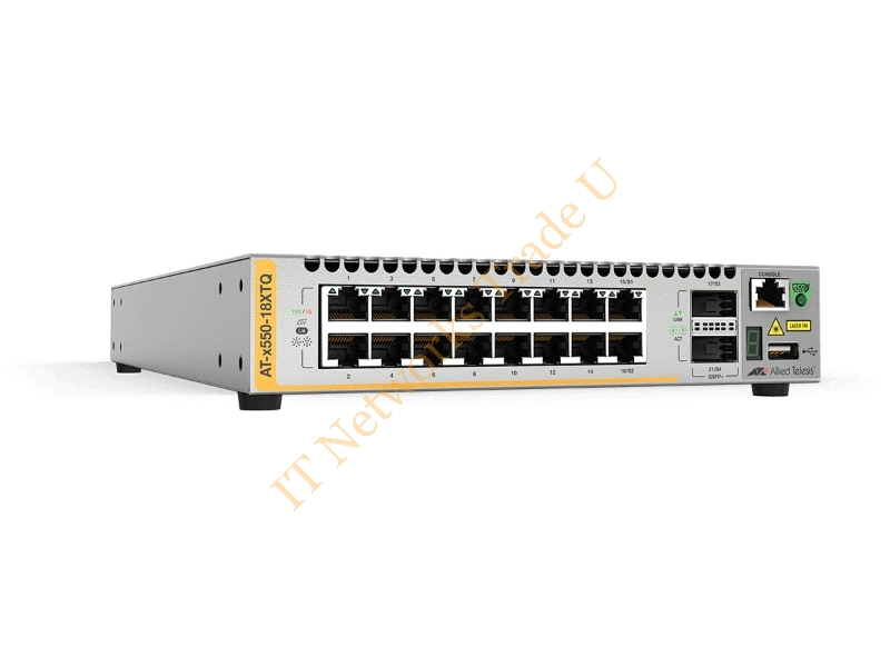 AT-X550-18XTQ-50 - Allied Telesis AT-x550-18XTQ-50 Managed L3 10G Ethernet (100/1000/10000) Grey Network Switch