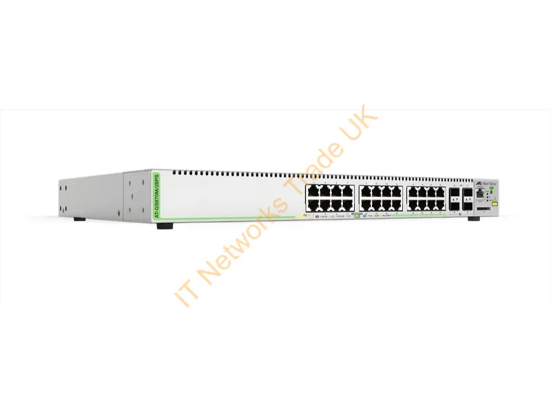 ATGS970M28PS10 - Allied Telesis Gs970M/28Ps Managed L3 Gigabit Ethernet (10/100/1000) Power Over Ethernet (Poe) Gray