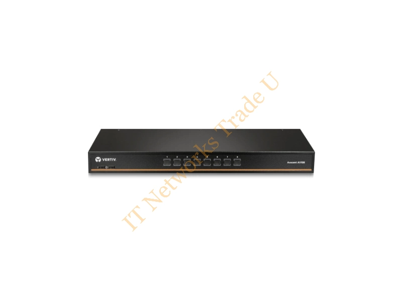 AV108-400 - Vertiv Avocent 8-PORT RACKMOUNT OR DESKTOP Rack mounting Black Network KVM Switch