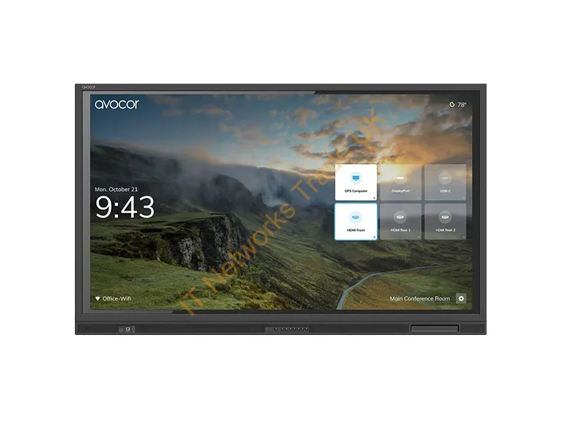AVE-7540 - Avocor E series E-40 Series 75" 4K IR LED Interactive Display