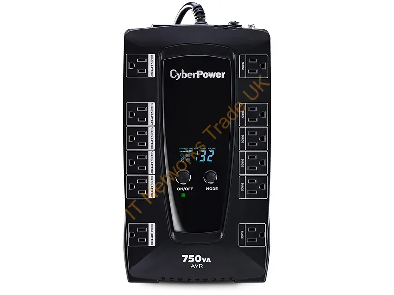 AVRG750LCD - Cyberpower Avrg750Lcd Uninterruptible Power Supply (Ups) Line-Interactive 0.75 Kva 450 W 12 Ac Outlet(S)