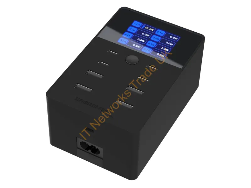 AX-8PTC - Sabrent Ax-8Ptc Mobile Device Charger Universal Black Ac Indoor