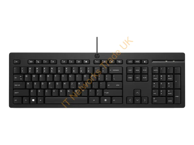 AY2Y7A6#ABA - Hp 125 Wired (Bulk) Keyboard Office Usb Black