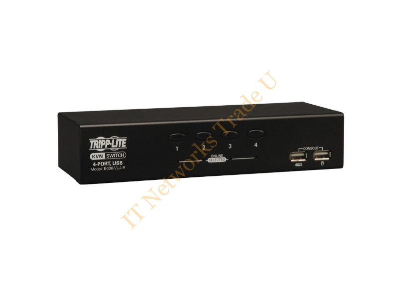B006-VU4-R - Tripp Lite 4-Port Desktop Network KVM Switch (USB)