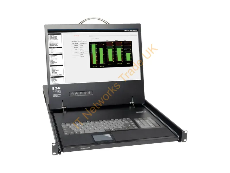 B021-000-19 Tripp Lite KVM Rack Console 1U Rackmount with 19-inch LCD Display KVM LCD And Keyboard Combo