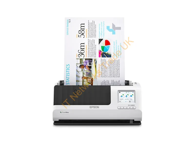 B11B269202 - Epson Ds-C480W Sheet-Fed Scanner Black, Gray