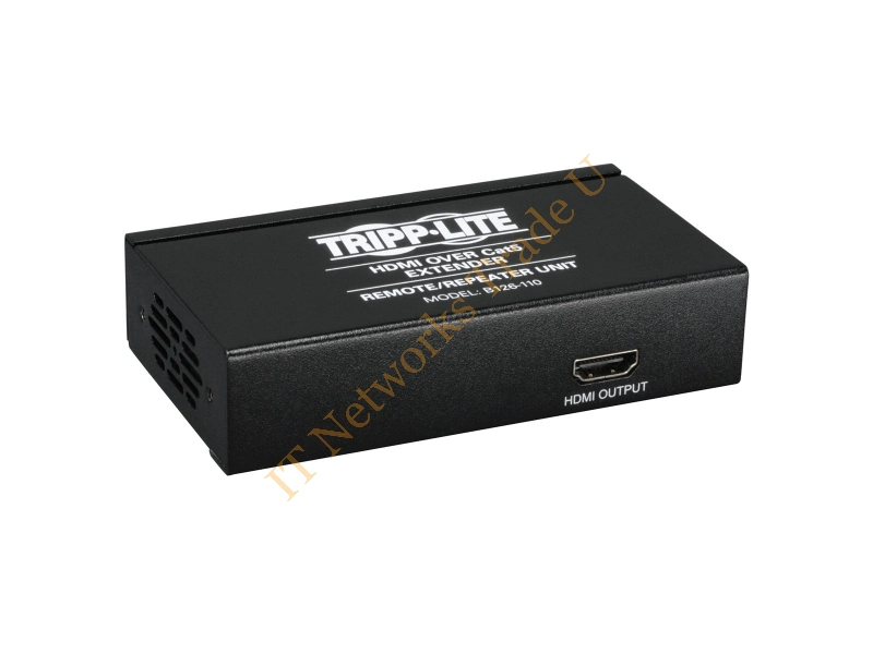 Tripp Lite HDMI over Cat5/6 Active Extender, Box-Style Repeater, Video and Audio, 1080p @ 60 Hz, Intl. Power Supply, Up to 53.34 m (175-ft.)