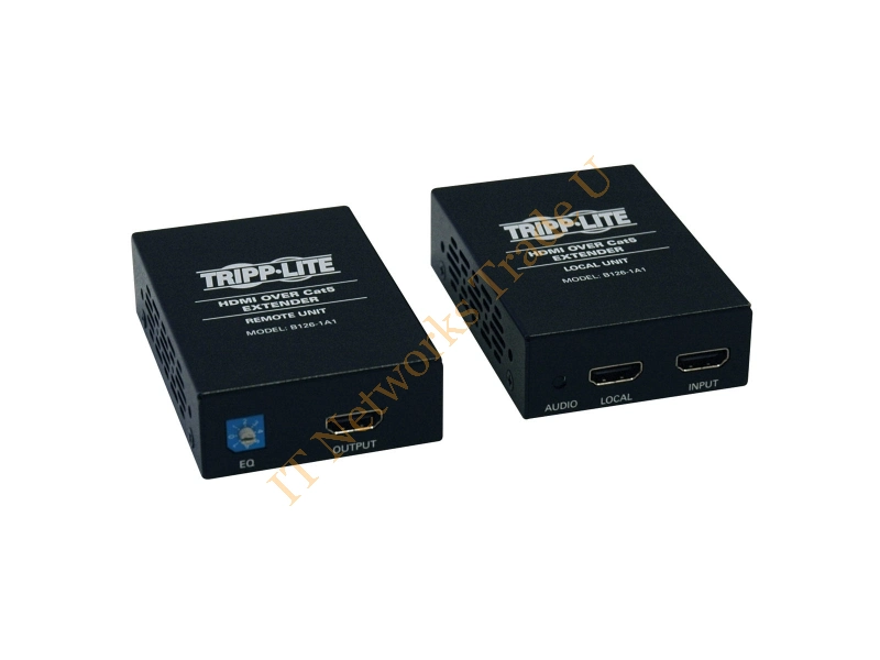 Tripp Lite HDMI over Cat5/6 Active Extender Kit, Box-Style Transmitter/Receiver, Video/Audio, 1080/60p, Intl Power Supply, Up to 61 m