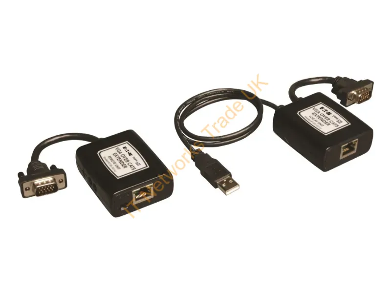 Tripp Lite VGA over Cat5/Cat6 Extender Kit, Transmitter and Receiver, USB-Powered, 1920x1440 at 60Hz, Up to 500-ft.