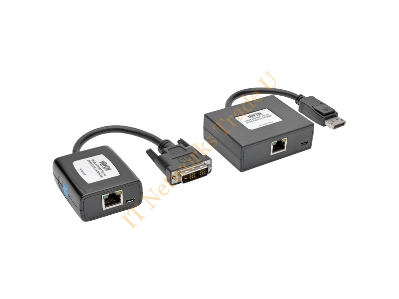Tripp Lite DisplayPort to DVI over Cat5/6 Active Extender Kit, Pigtail-Style Transmitter/Receiver, Video/Audio, 1080/60p, Up to 38 m