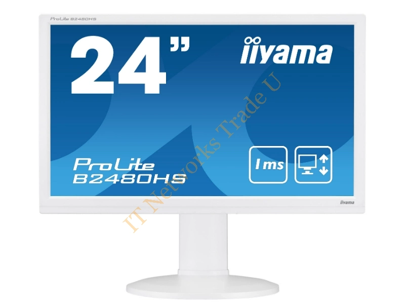 B2480HS-W2 - iiyama ProLite B2480HS-W2 23.6" Full HD LED Matt Flat White computer monitor LED display