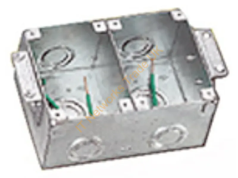 B2482 - Hubbell Premise Wiring 2-G Rect Steel Wood Fb, Semi Adj