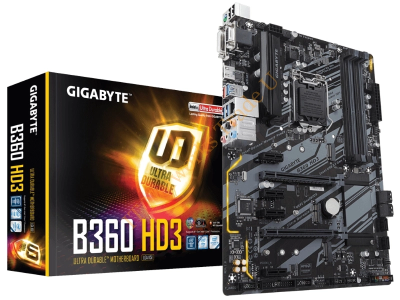 Gigabyte B360 HD3 Intel B360 Express LGA 1151 (Socket H4) ATX motherboard