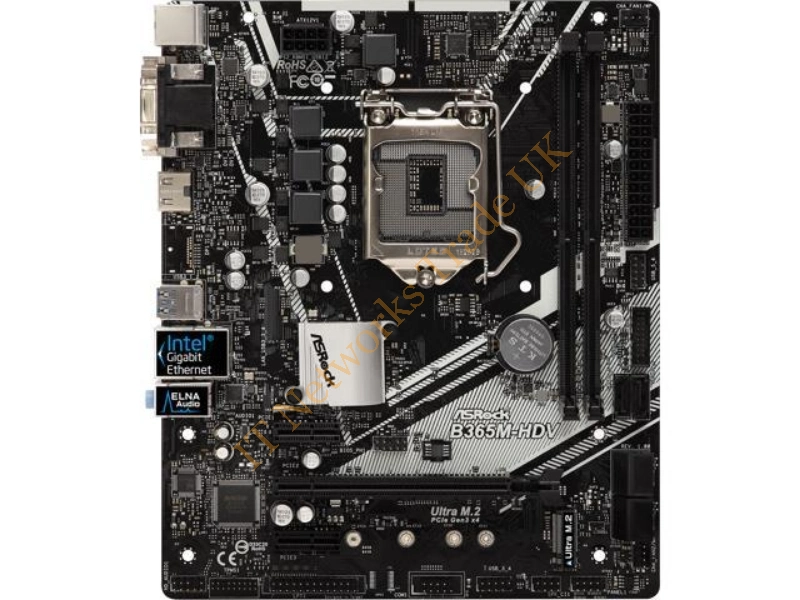 B365M-HDV ASRock B365M-HDV LGA1151/ Intel B365/ DDR4/ SATA3 / USB3.1/ M.2/ A&GbE/ MicroATX Motherboard