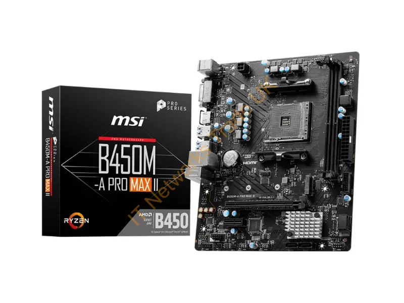 B450MAPROMAXII - Msi B450M-A Pro Max Ii Motherboard Amd B450 Socket Am4 Micro Atx