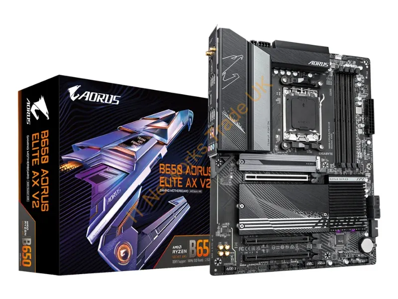 B650AORUSELITEAXV2 - Gigabyte B650 Aorus Elite Ax V2 Motherboard Amd B650 Socket Am5 Atx