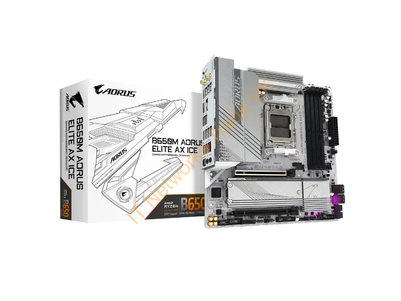 B650MAELITEAXICE - Gigabyte B650M Aorus Elite Ax Ice Motherboard Amd B650 Socket Am5 Micro Atx