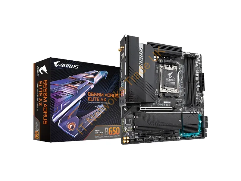 B650MAORUSELITEAX - Gigabyte B650M Aorus Elite Ax Motherboard Amd B650 Socket Am5 Micro Atx