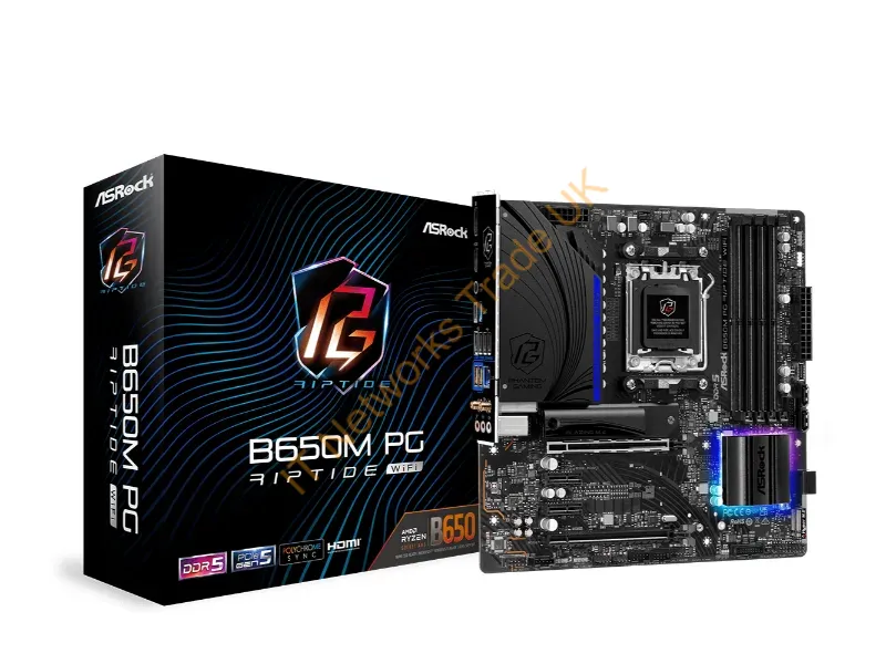 B650MPGRIPTIDEWIFI - Asrock B650M-Pg-Riptide-Wifi Amd B650 Socket Am5 Micro Atx