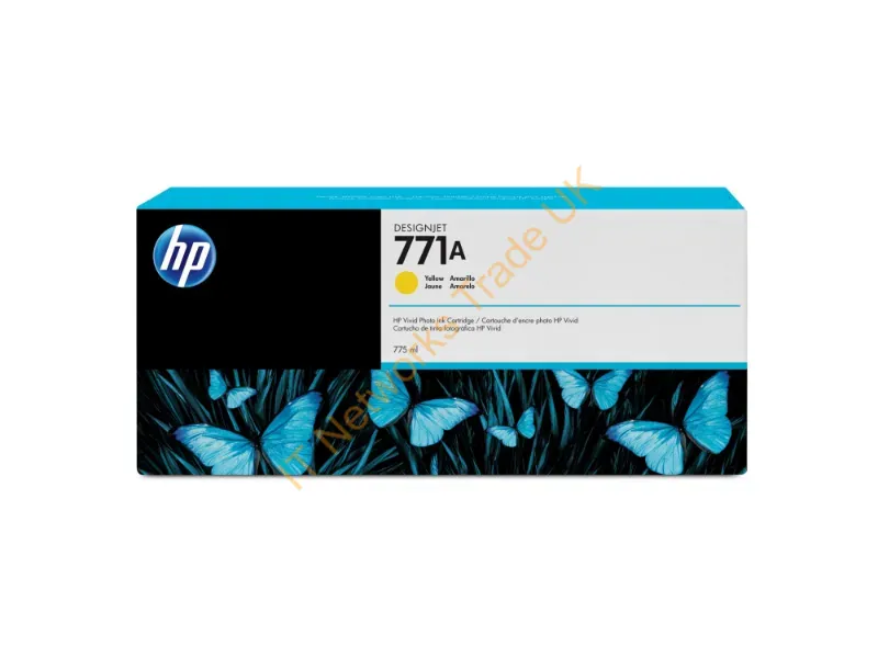 B6Y18A - B6Y18A (771A) Ink Cartridge Yellow, 775Ml