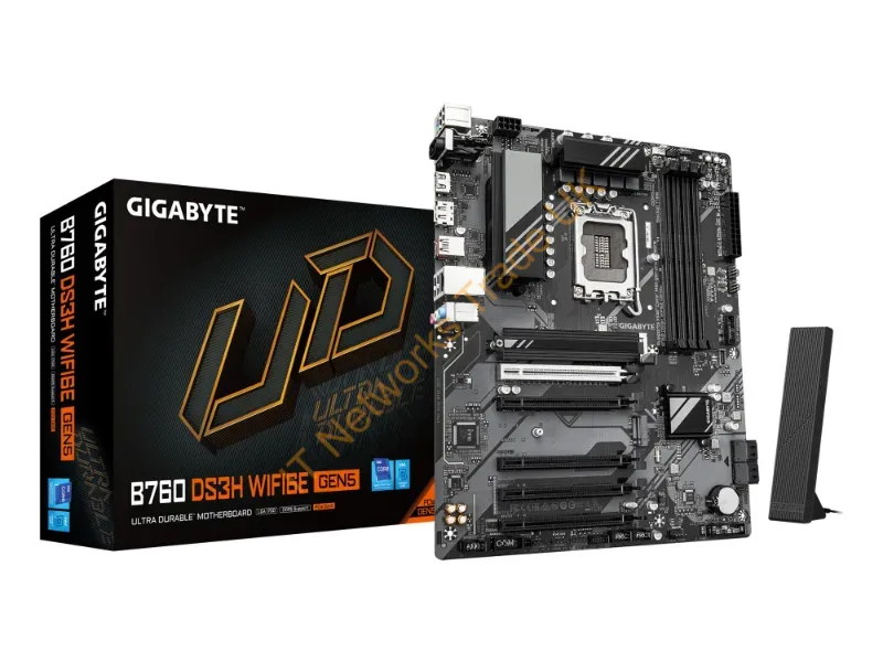B760DS3HWF6EGEN5 - Gigabyte B760 Ds3H Wifi6E Gen5 Intel B760 Express Lga 1700 Atx