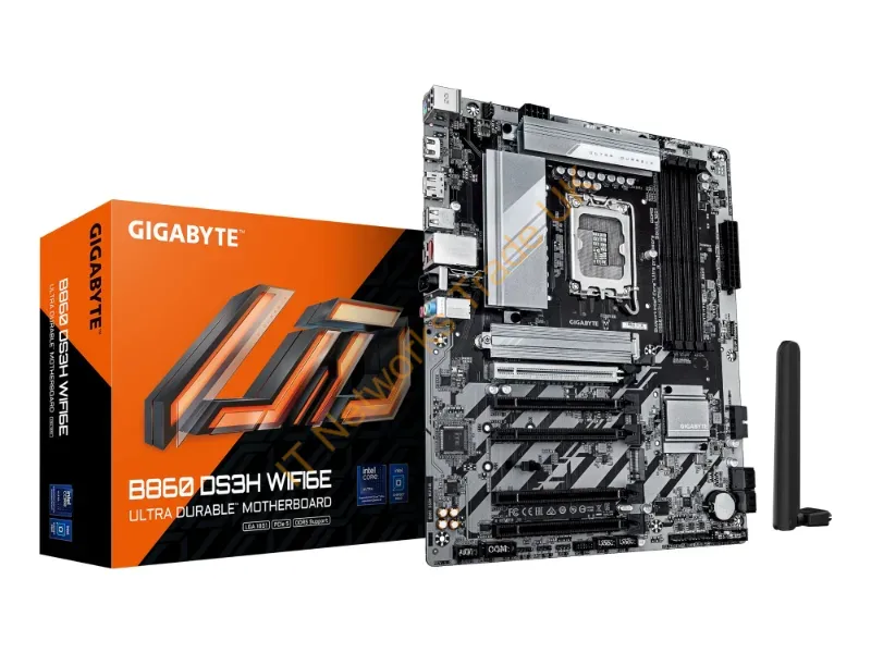B860DS3HWIFI6E - Gigabyte B860 Ds3H Wifi6E Motherboard Intel B860 Lga 1851 (Socket V1) Atx
