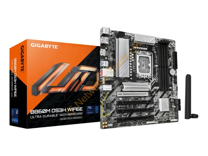 B860MDS3HWIFI6E - Gigabyte B860M Ds3H Wifi6E Motherboard Intel B860 Lga 1851 (Socket V1) Micro Atx