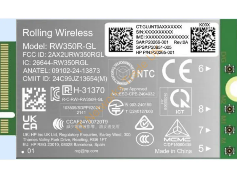 B8BD3AA - Hp 4G Lte-Advanced Pro Cat19 Wwan Interface Cards/Adapter Internal