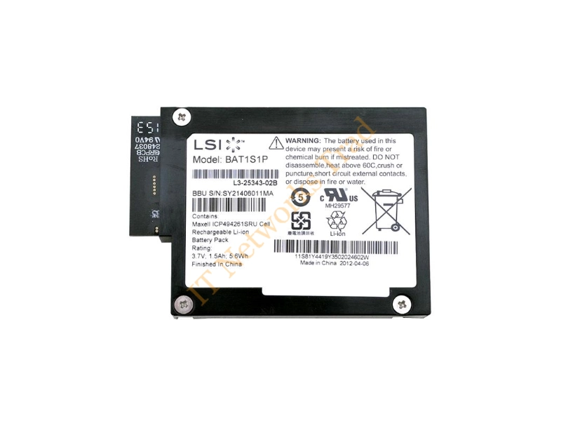 BAT1S1P LSI Logic Battery Backup Unit for Lsi 9260 9261 and 9280 Series Controllers Raid Controller