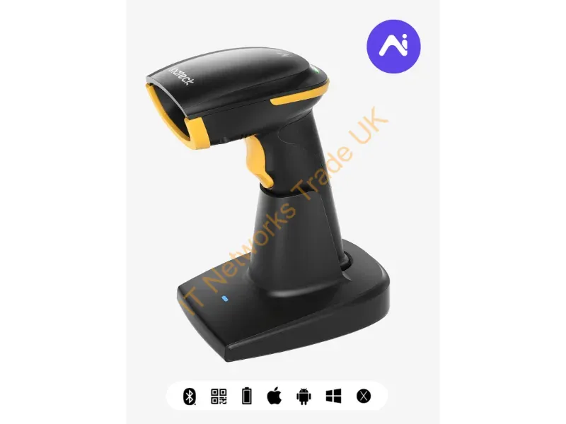 BCST-36_BLACK - Inateck BCST-36 Handheld bar code reader 2D CMOS Black, Yellow