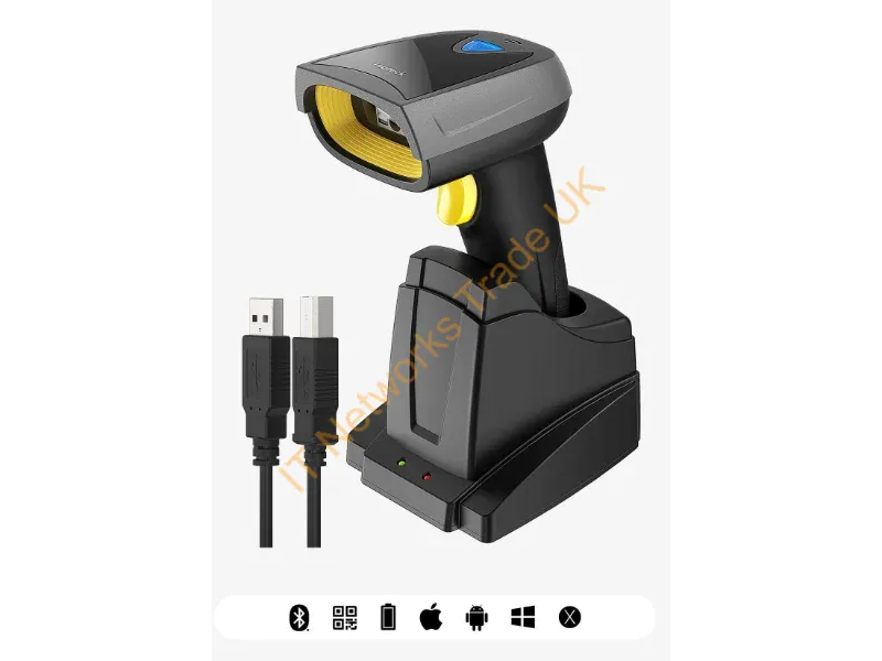 BCST-52_BLACK - Inateck BCST-52 Handheld bar code reader 1D/2D Black, Grey, Yellow