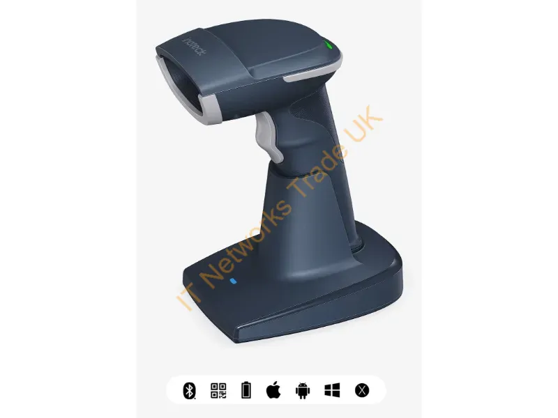 BCST-54_BLUE - Inateck BCST-54 Handheld bar code reader 1D/2D CMOS Blue, Grey