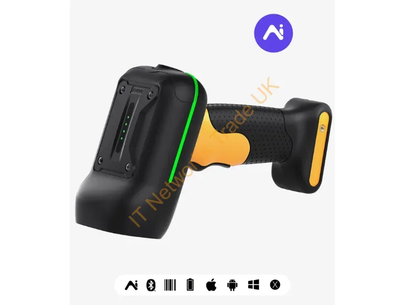 BCST-61_BLACK - Inateck BCST-61 Handheld bar code reader 1D CMOS Black, Yellow