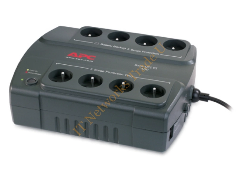 BE400-CP - APC Back-UPS 400 Standby (Offline) 400VA 8AC outlet(s) Compact Black uninterruptible power supply (UPS)