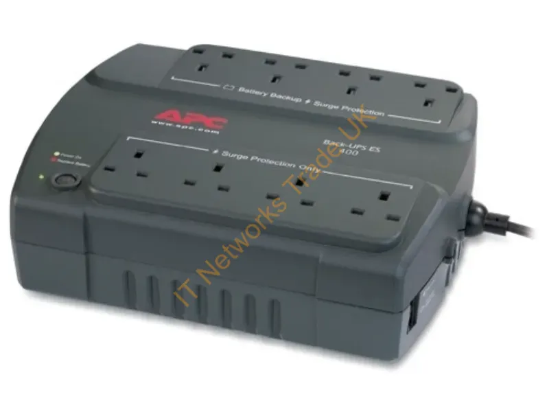 BE400-UK - APC Back-UPS 400, UK Standby (Offline) 400VA 8AC outlet(s) Compact Charcoal uninterruptible power supply (UPS)