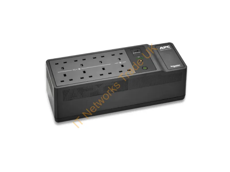 BE500G2-UK - APC Back-UPS, 500VA/300W Floor/Wall Mount, 230V, 8x British BS1363A outlets, USB Type A Port, User Replaceable Battery