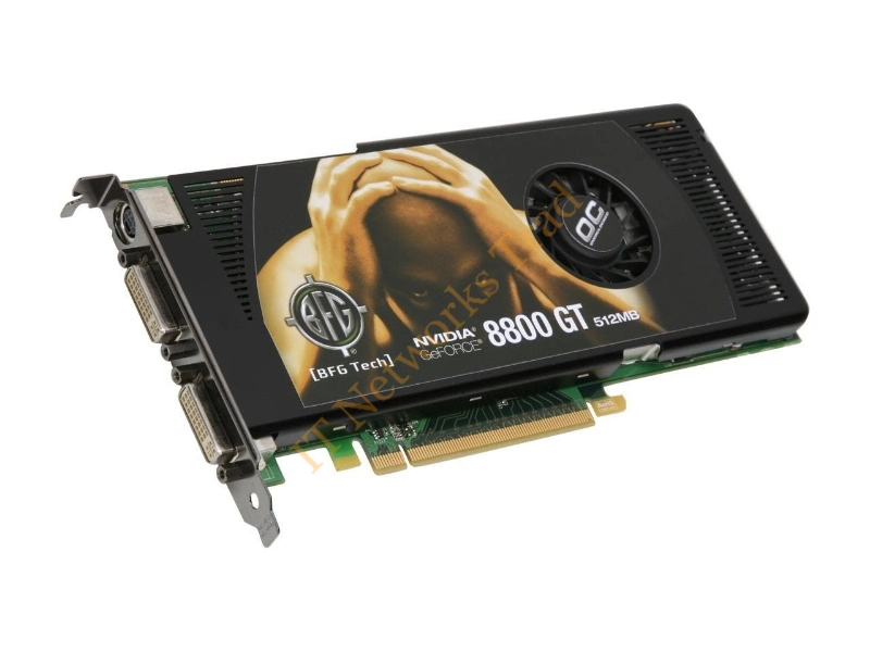 BFGE88512GTOCE BFG GeForce 8800 GT 512MB 256-Bit GDDR3 PCI Express 2 x16 HDCP Ready SLI Support Video Graphics Card