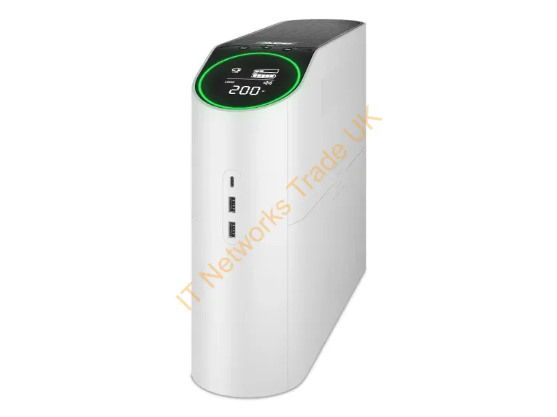 BGM2200-GR - APC Back-UPS Pro, 2200VA/1320W, Tower, 230V, 4x Schuko and 2x IEC C13 outlets, RGB Lights, Pure Sine Wave, Arctic (White)