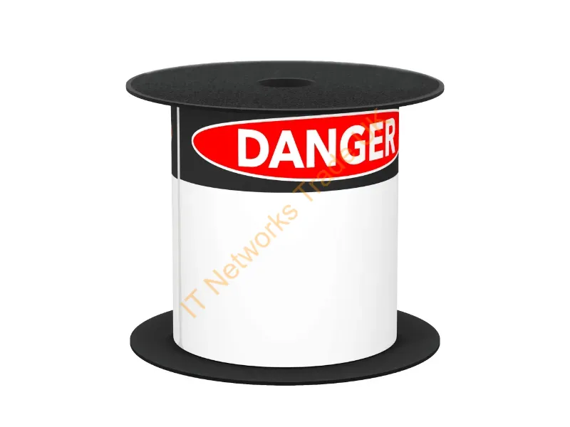 BMSLT35DANGA - Brother Bmslt35Danga Printer Label Black, Red, White Self-Adhesive Printer Label