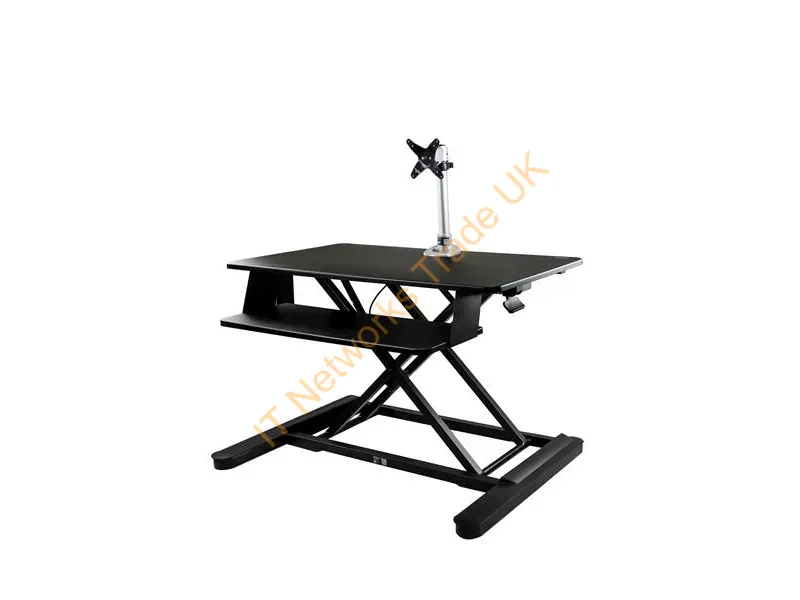 BNDSTSLGPVT - StarTech.com Sit-Stand Desk Converter with Monitor Arm 35â€ Wide Work Surface For up to 30" Monitor Monitor Accessory