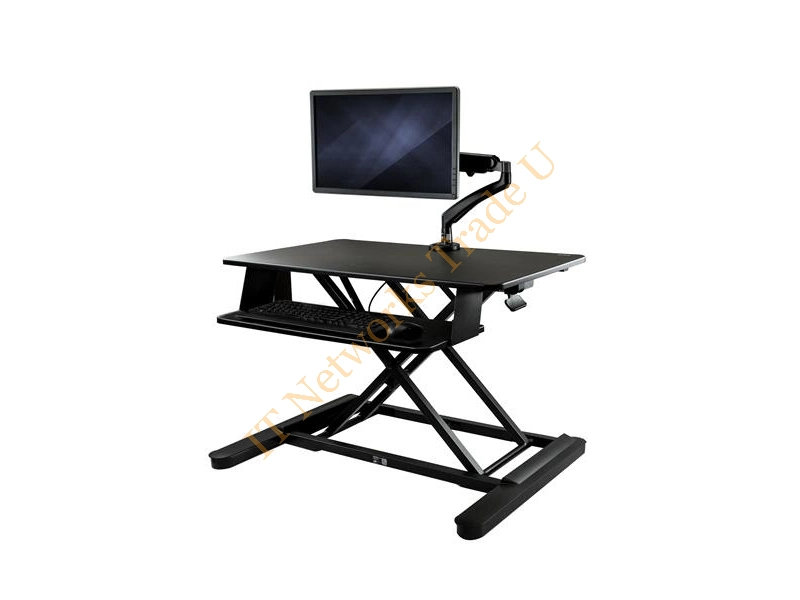 BNDSTSLGSLIM - StarTech.com Sit-Stand Desk Converter with Monitor Arm 35â€ Wide Work Surface For up to 26" Monitor Monitor Accessory