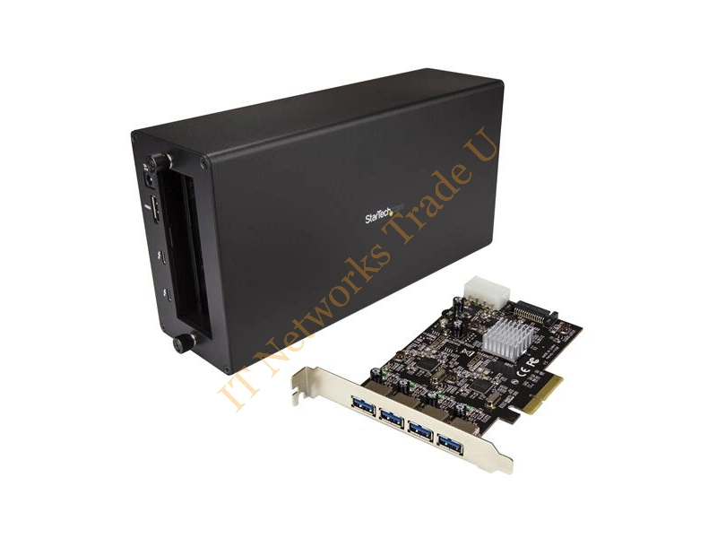 StarTech.com Thunderbolt 3 to PCIe USB 3.1 Adapter Chassis + 4 Port Card Accessory