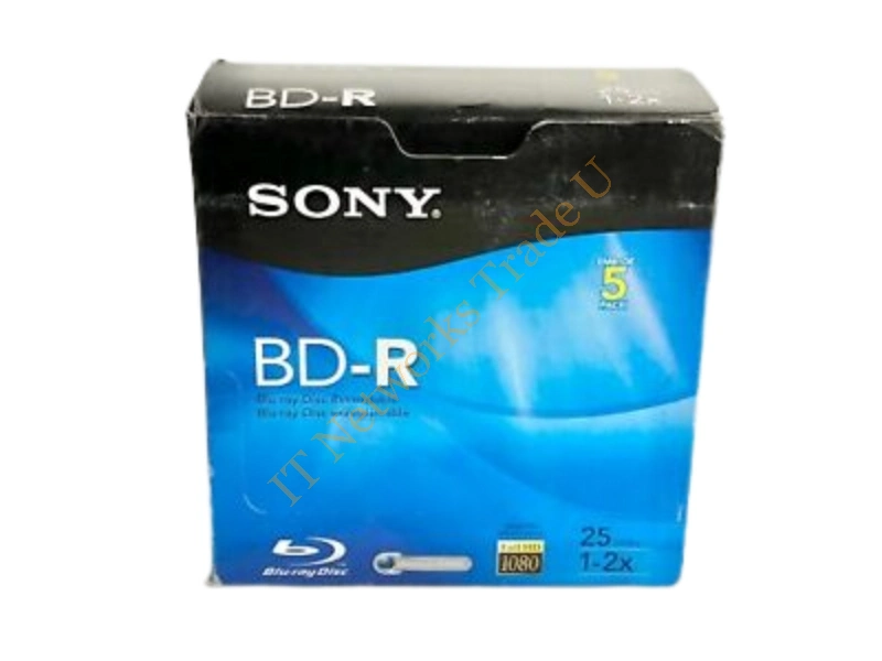 BNR25RH Sony 2x BD-R Media 25GB 120mm 1 Pack Jewel Case Optical Media